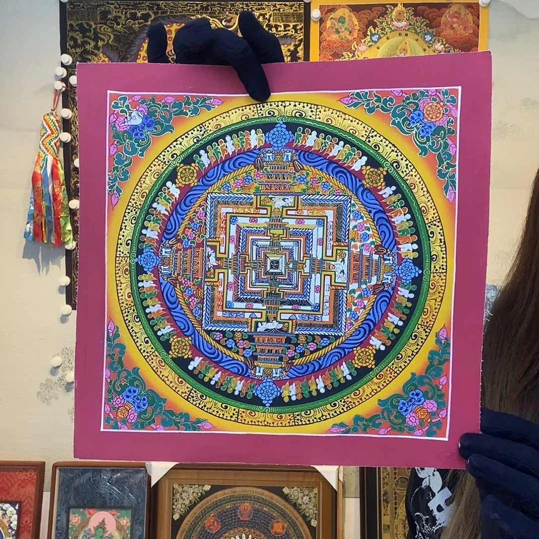 卷轴画纯手绘唐卡坛城27厘米左右