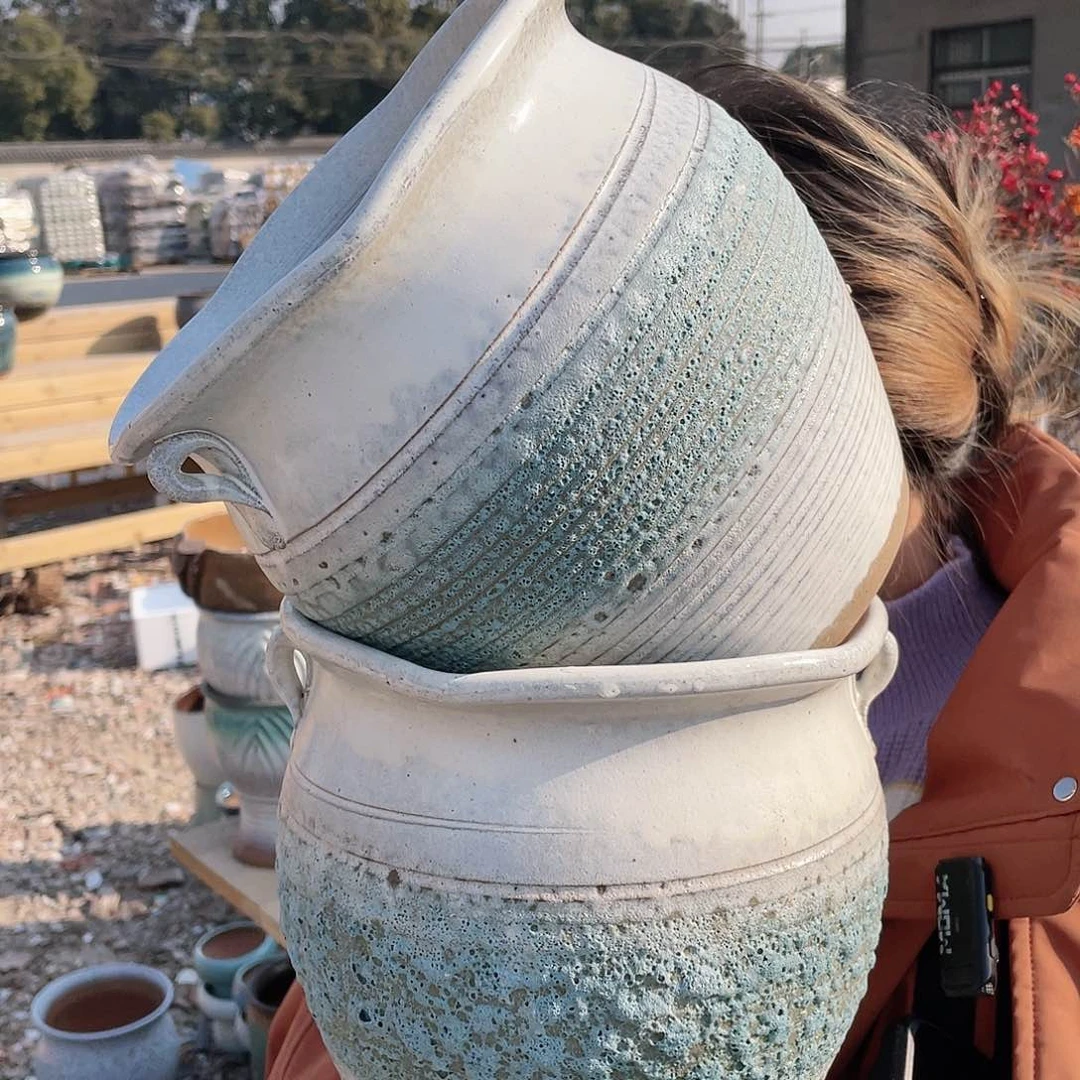 红陶王嫂花盆0119-205