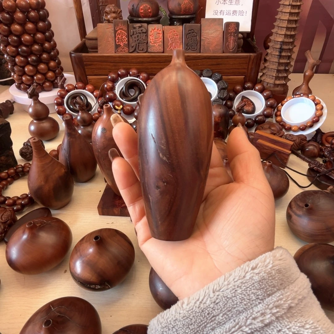 丰***枣木雷击枣木花器