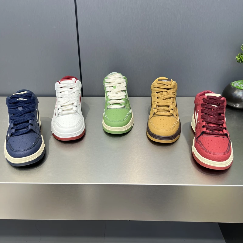 68-672秋冬新款男鞋皮面舒适百搭休闲鞋男士中帮板鞋（皮鞋码）