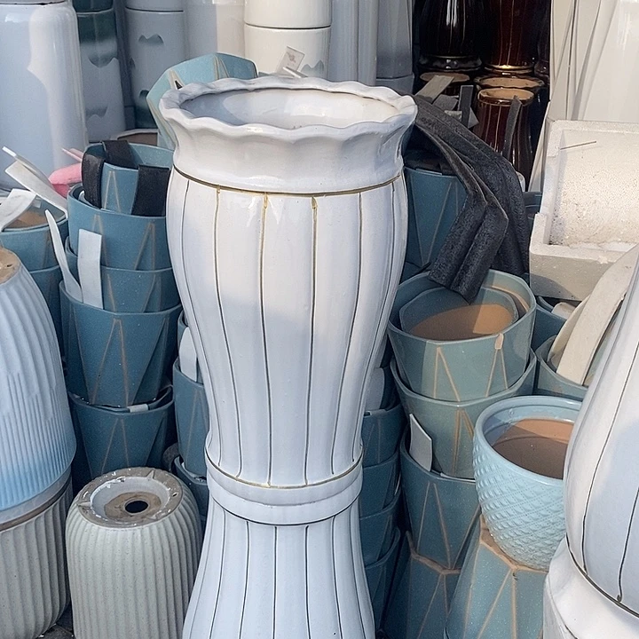 高腰白花口南瓜大号口30高50福利