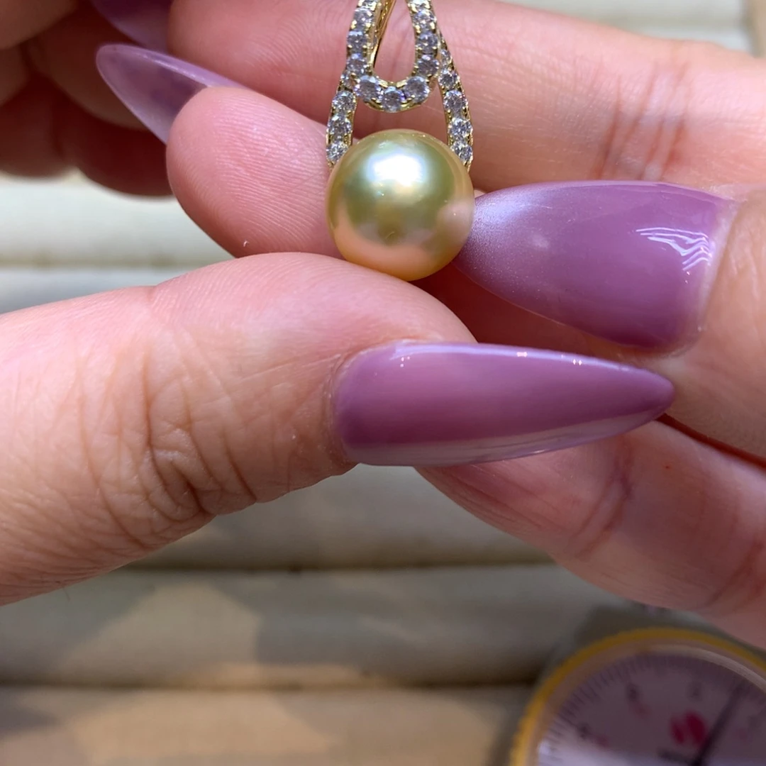 颈饰银S925镶嵌海水珍珠