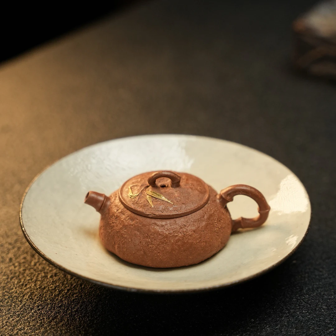 观竹二式·小供春·描金·50cc 极品黄降坡 质感十足