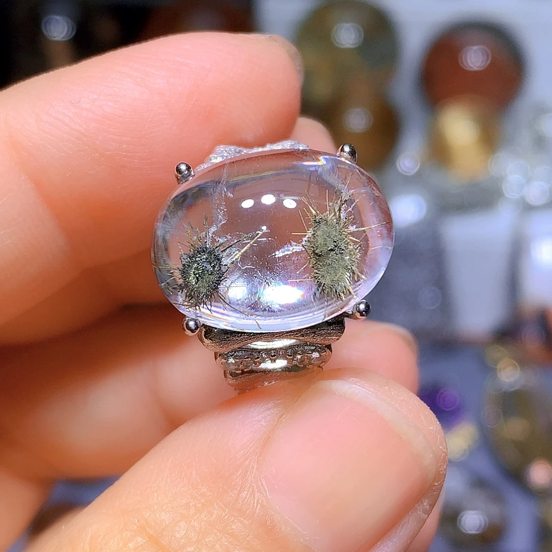 水晶戒指未镶嵌天然水晶