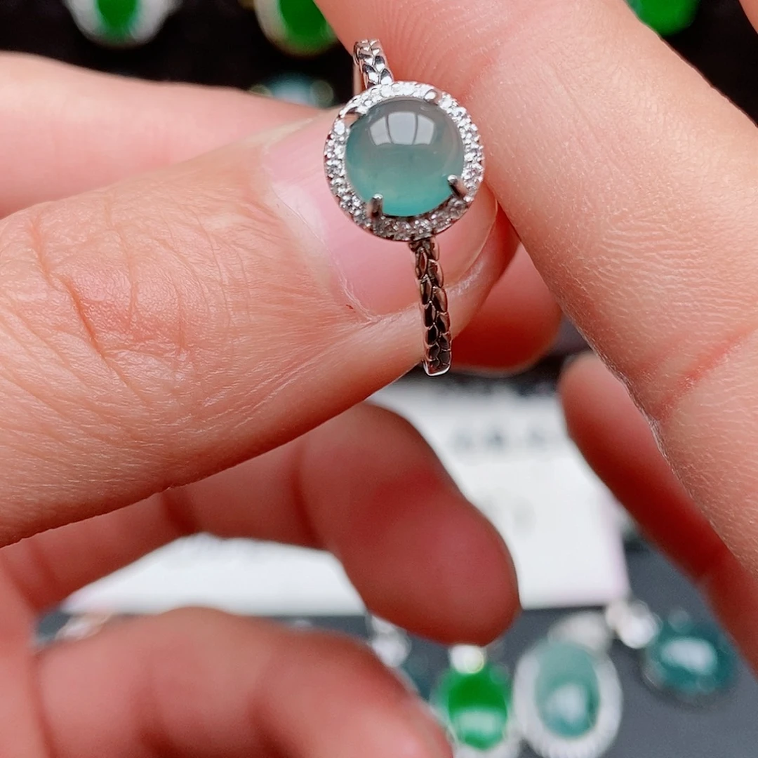 翡翠戒指银S925镶嵌85545588