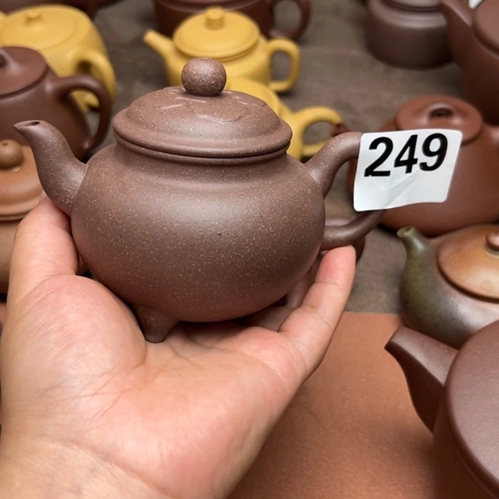 一***尘茶壶紫砂紫泥半手工260cc左右瑕疵