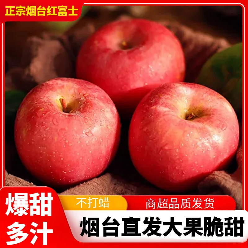 正宗烟台红富士苹果更脆甜多汁新鲜水果自家种植果园直发Z