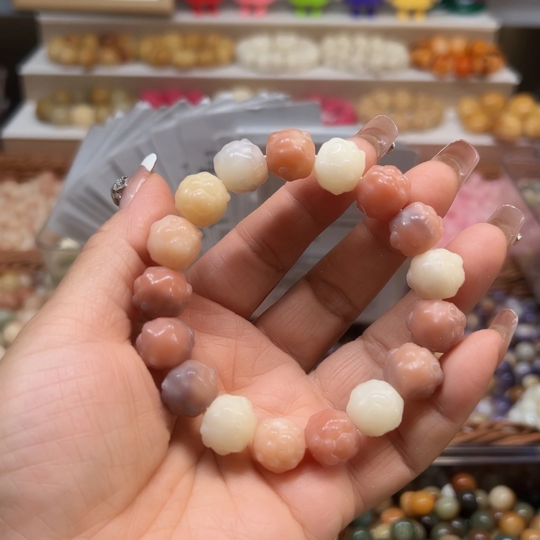 手串菩提根/象牙果卡14粉紫羊头一条