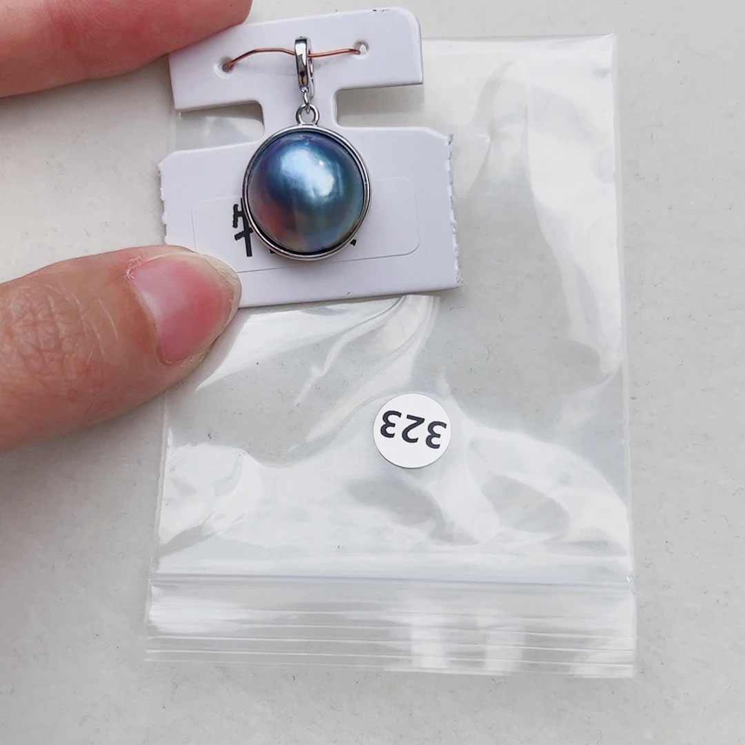 银S925镶嵌拼合珍珠（马贝珠）颈饰双***✨