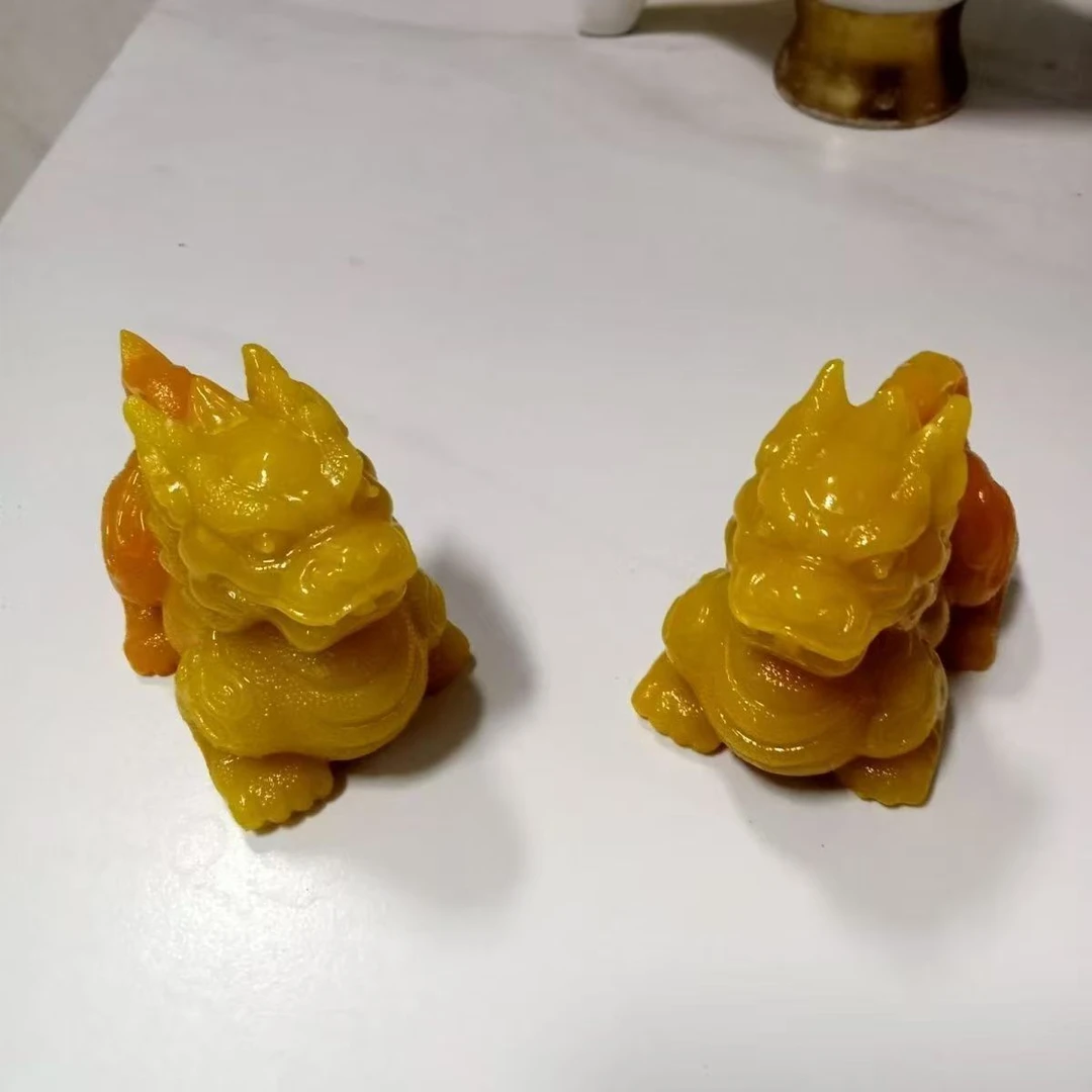 富龙专属-描金麒麟摆件