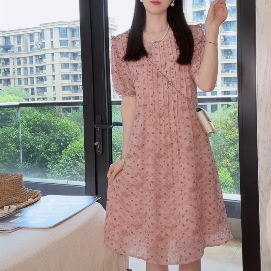 连衣裙碎花气质时尚夏季显瘦复古法式收腰中长款韩版裙子