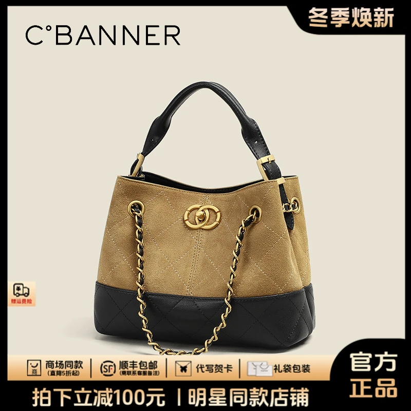 千百度真皮包包女复古法式小众大容量生日礼物送女友送老婆