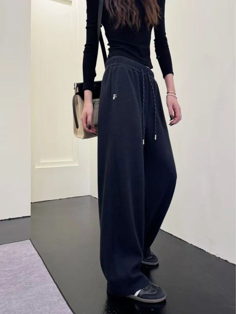 【加强版糯米弯刀裤】百搭时尚简约加绒弯刀休闲裤女秋冬季松紧腰