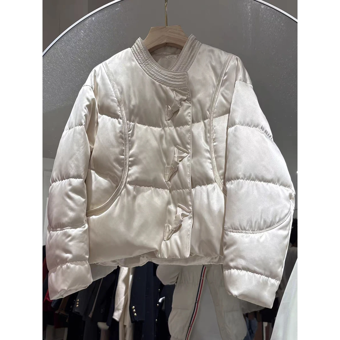 25859#鹅绒国风短款立领外套休闲百搭冬季加厚百搭外套