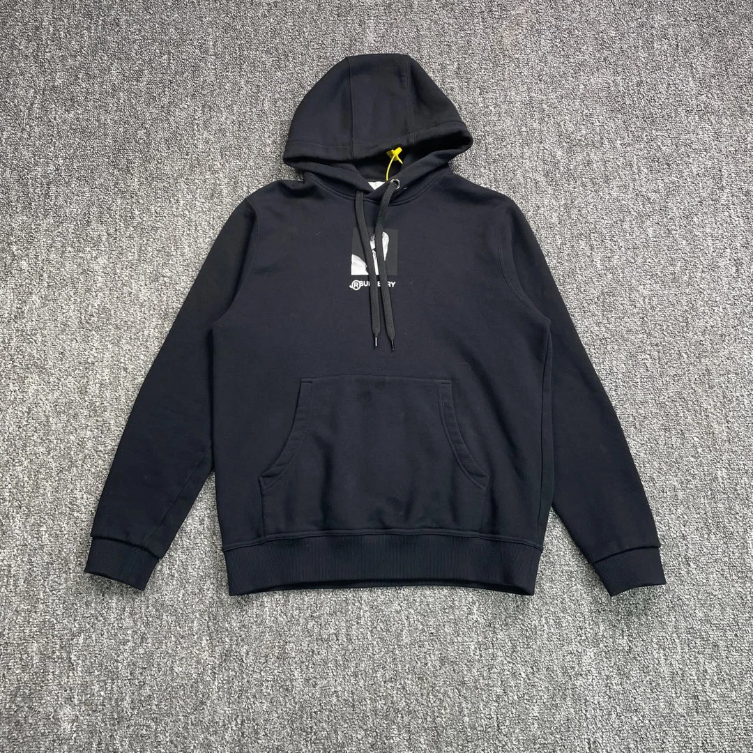 99新 BURBERRY/博柏利 5725/黑色Logo字母印花卫衣/S码/98新