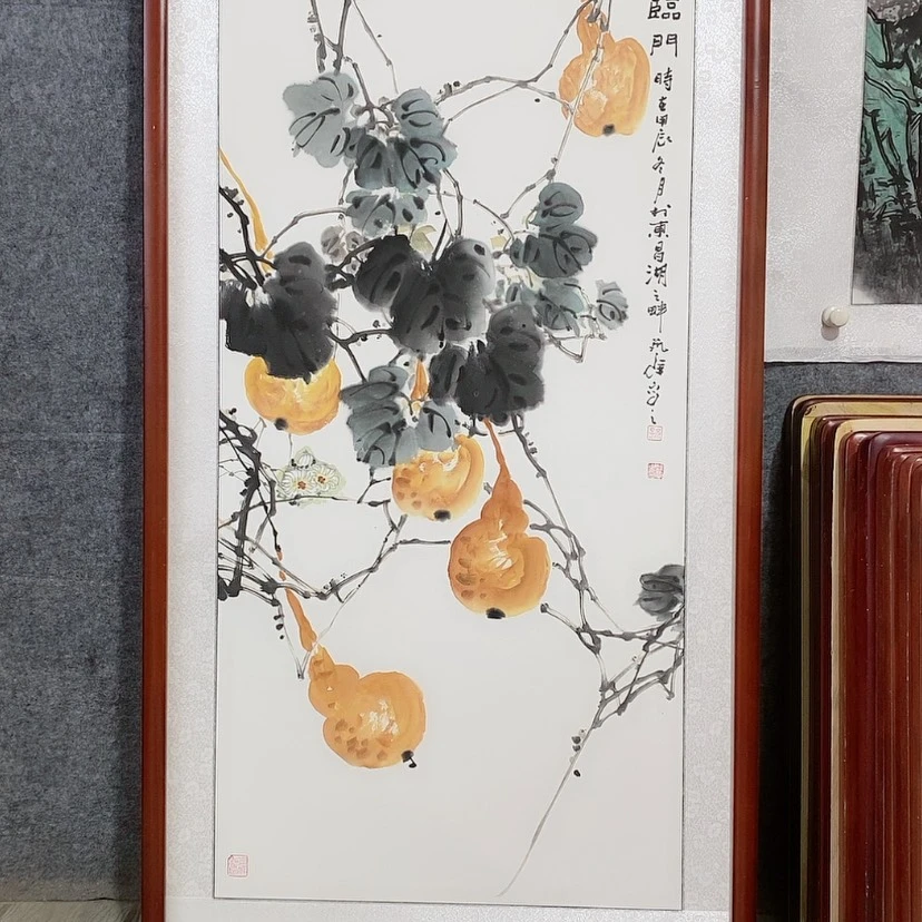 【闪购商品】国画书画作品带框125×65厘米