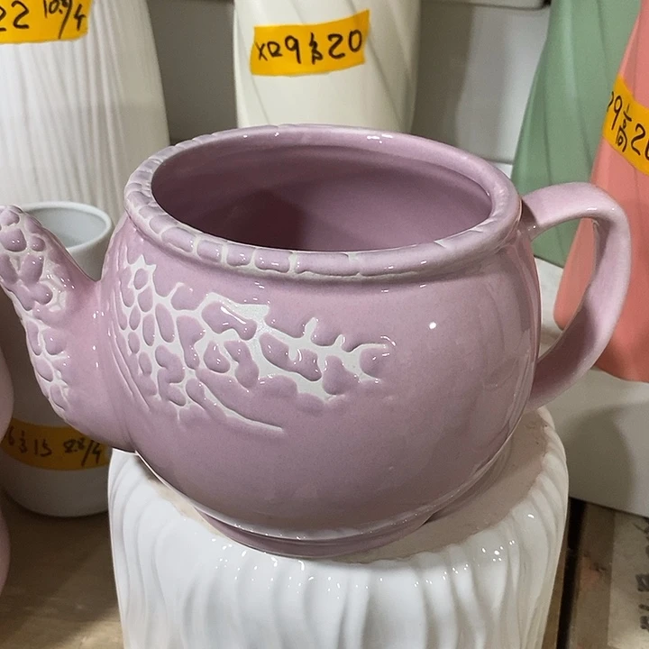 陶盆有孔 瑕疵针孔漏釉介意勿拍外口 12/22外高12