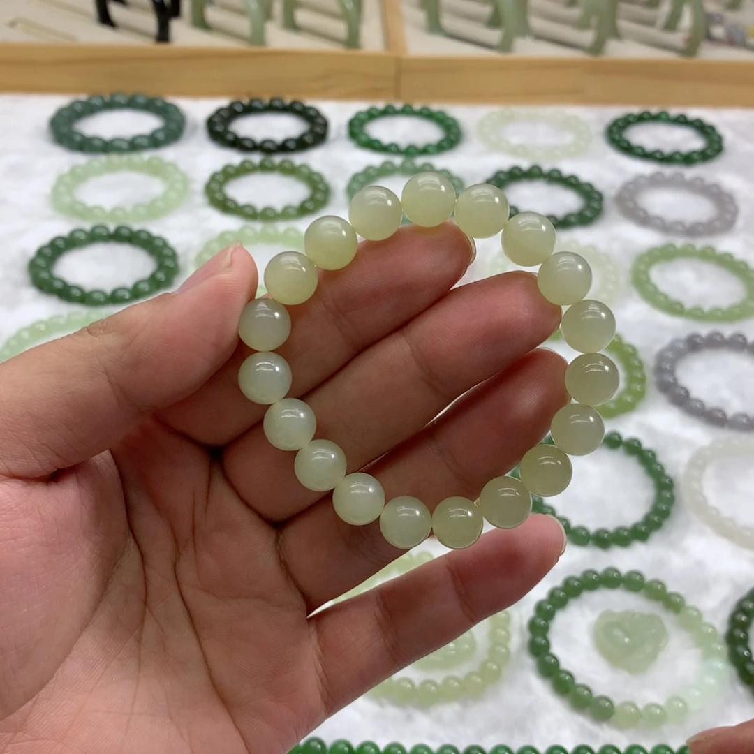 未镶嵌手串和田玉（蜂蜜水10）