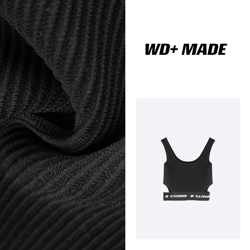 时尚辣妹设计师不规则字母打底背心吊带