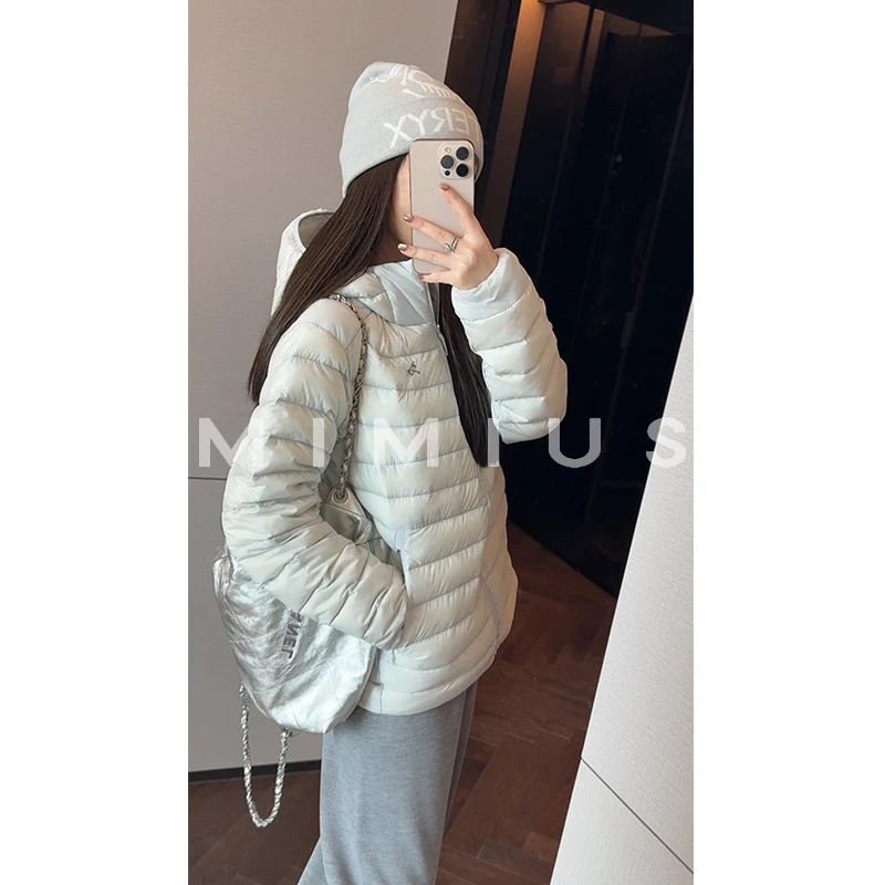 【mimius】P 可溯源三星安心羽绒 韩系轻薄排骨连帽羽绒服 G09234