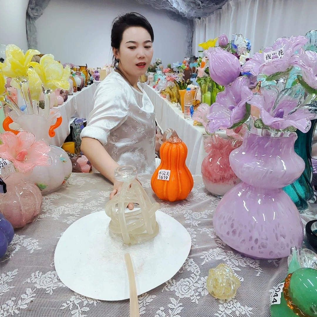 琉璃花瓶花器摆件艺术品