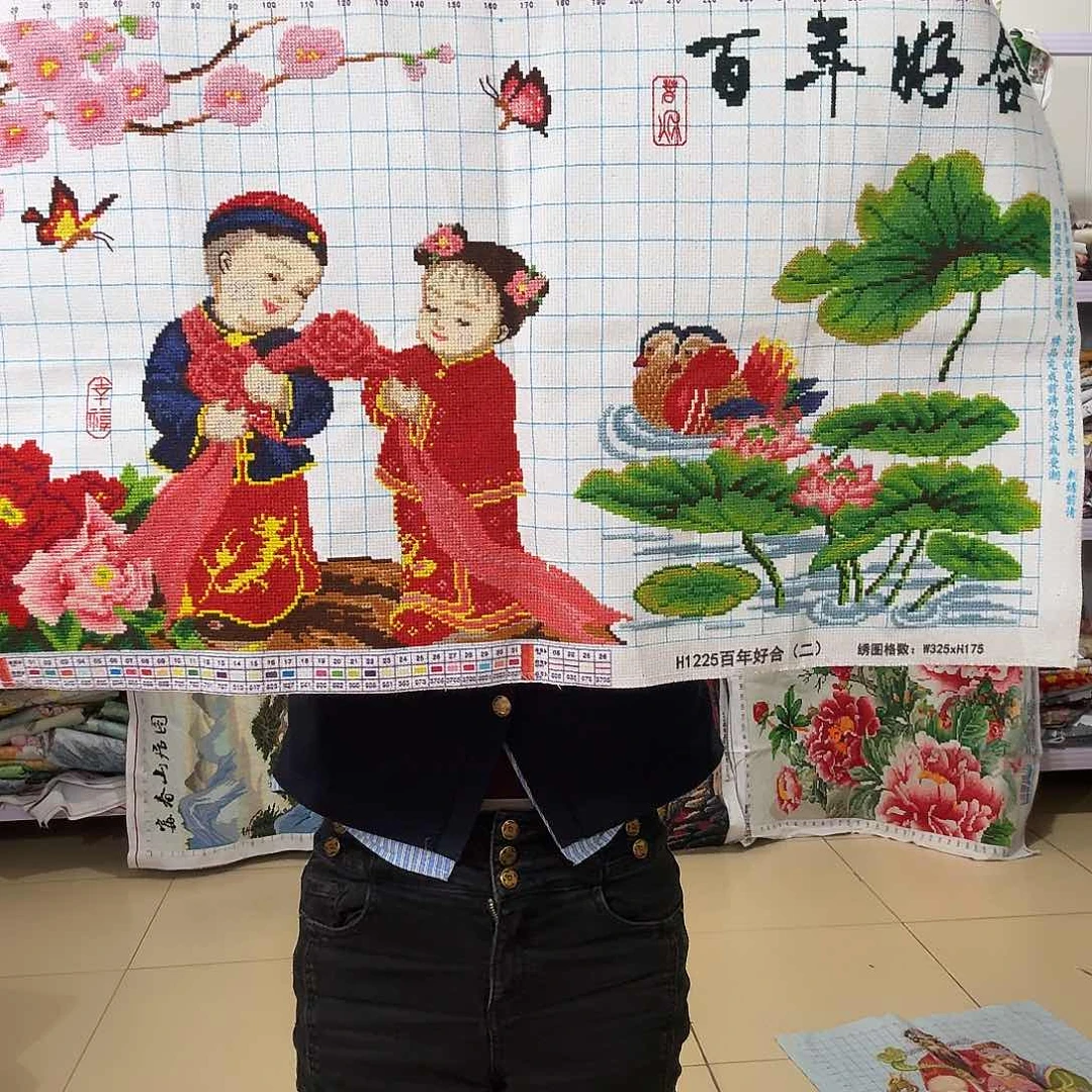 棉十字绣成品出售