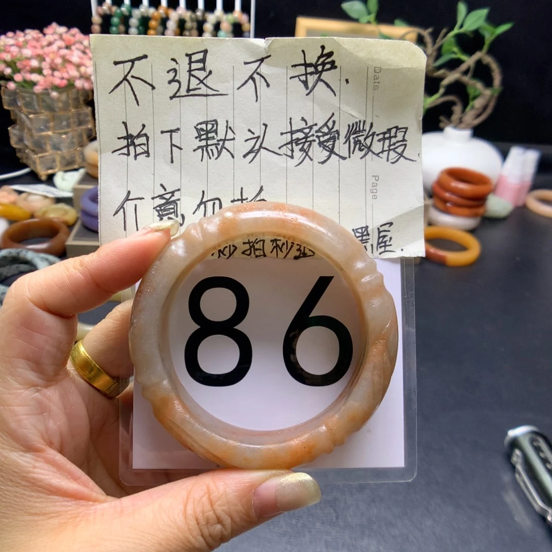 石英质玉手镯未镶嵌海****漠