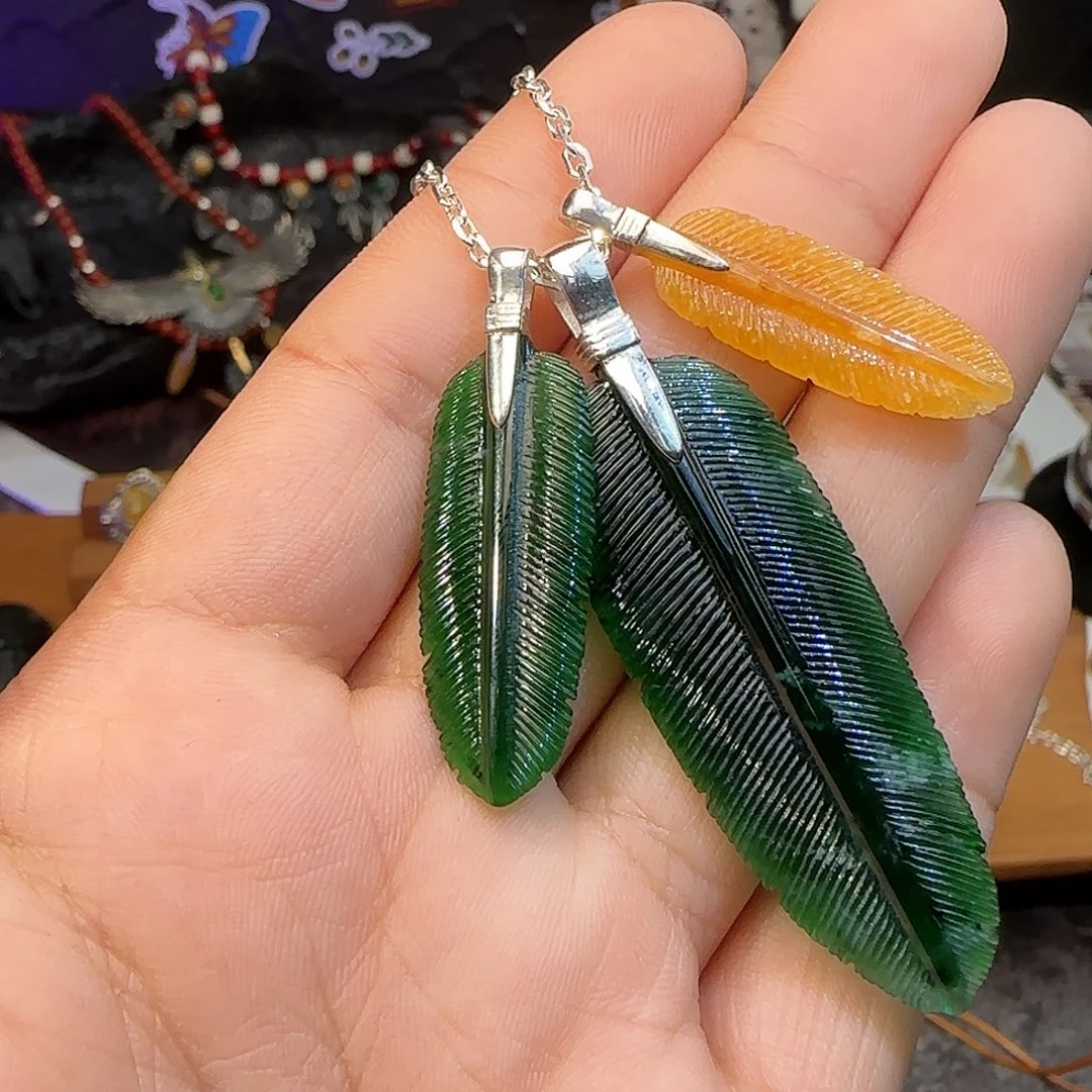 ****翡翠银S925镶嵌颈饰