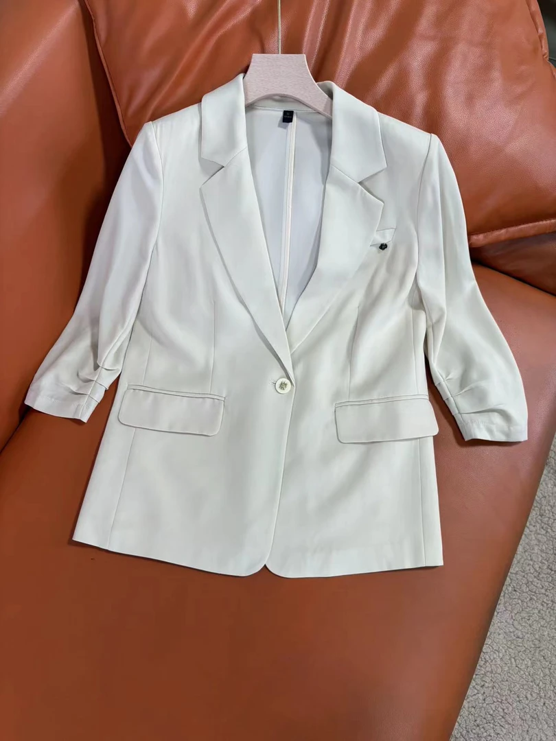 【SY258】2025夏季新款西装外套女温柔设计感小众气质名媛高端西服