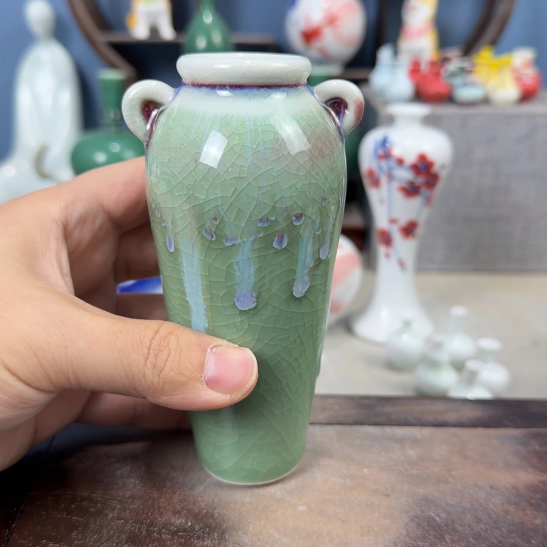 陶瓷手工小花器摆件
