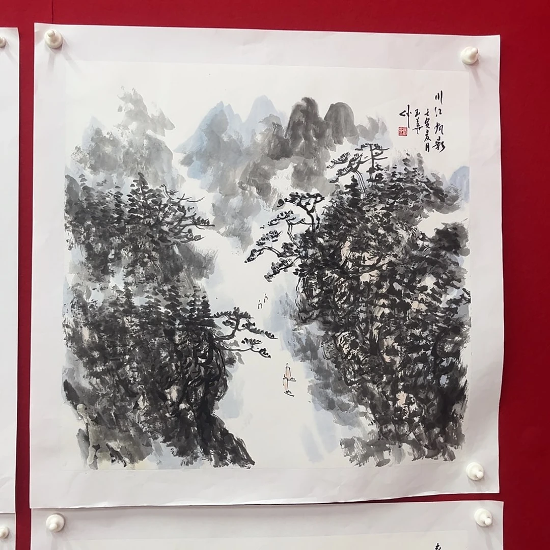 国画绘画作品多次参加