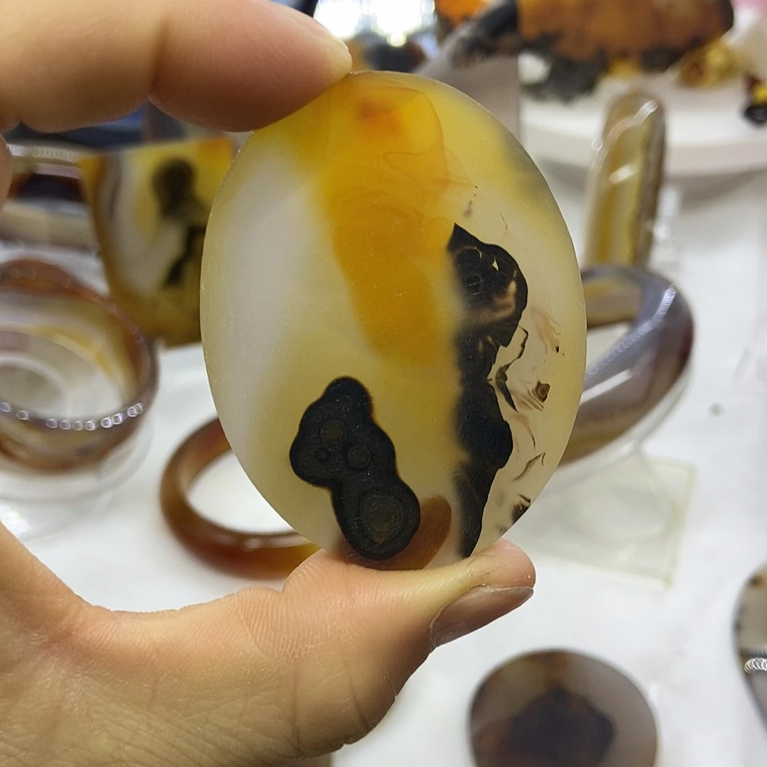 定制玛瑙巴玉玛瑙象形花牌