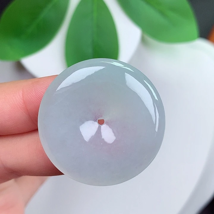 颈饰未镶嵌翡翠平安扣 30.9x4.8mm