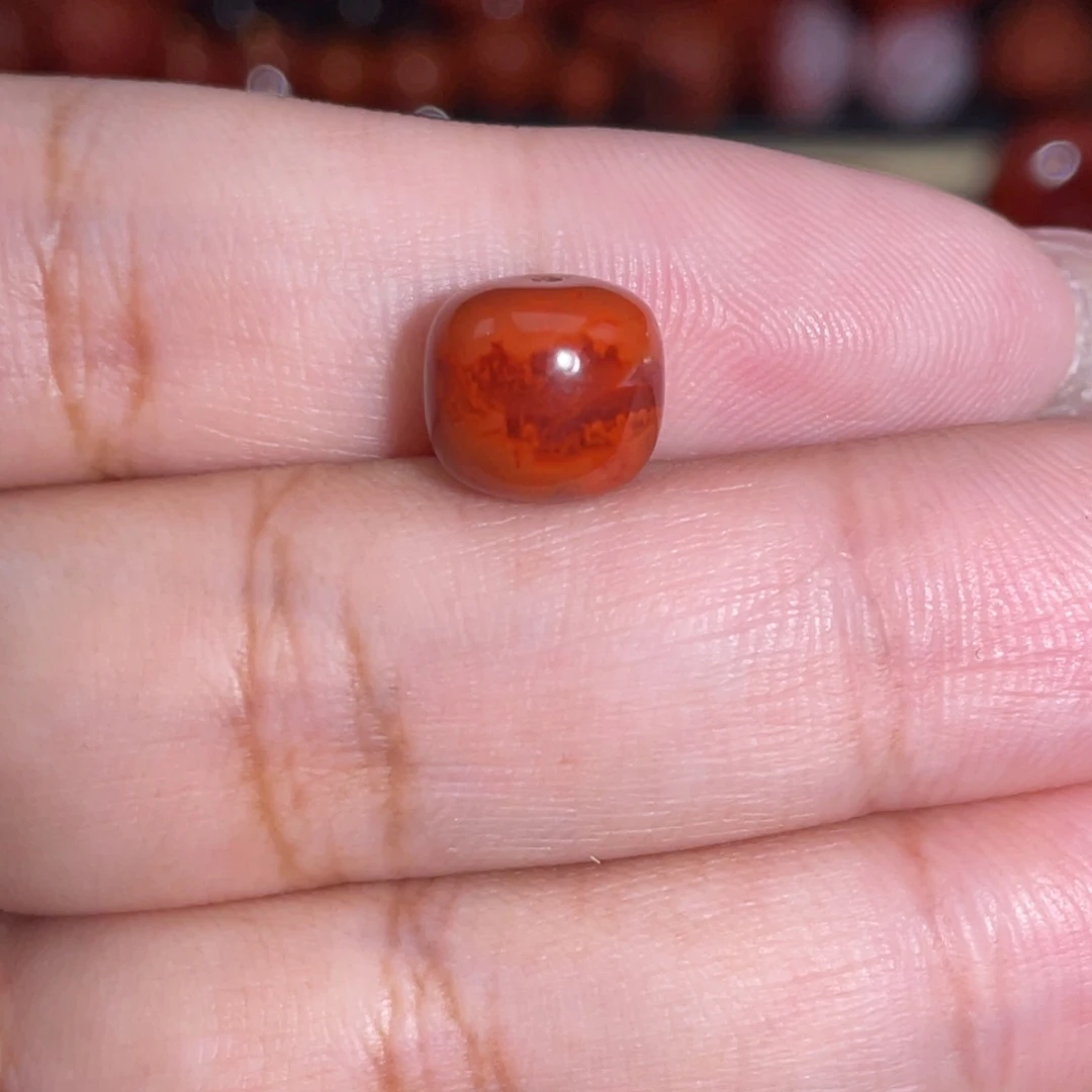 南红玛瑙未镶嵌瓦西火焰老型卡9.7×8.8