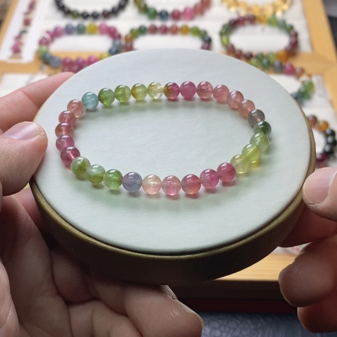 碧玺未镶嵌碧玺手链