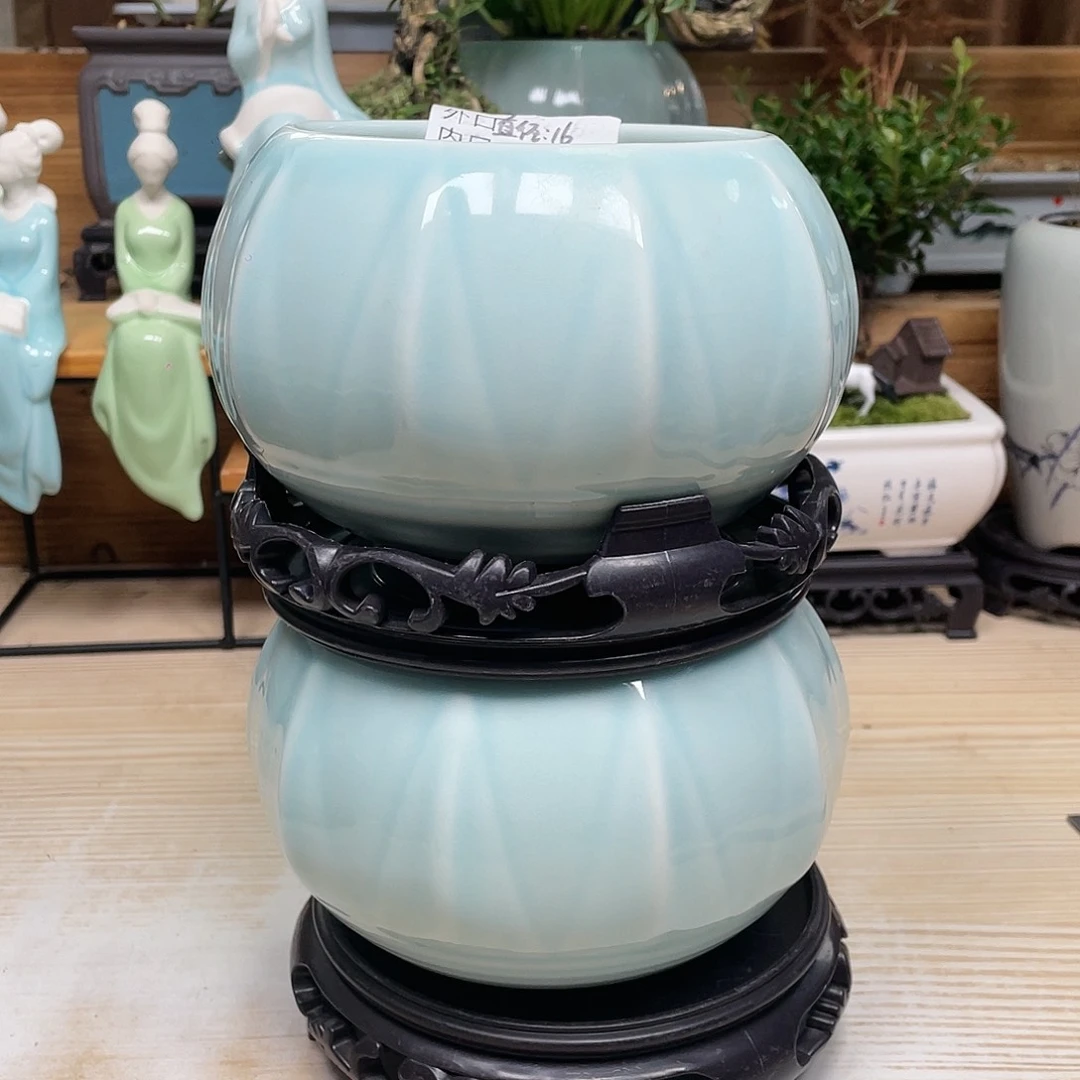 紫砂花盆陶瓷艺术花盆陶瓷