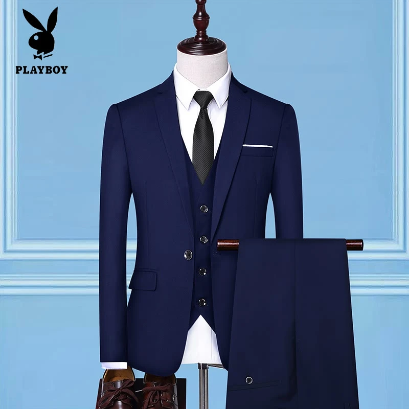 PLAYBOY/花花公子正装男士工装小西装礼服韩版职业商务西服套装
