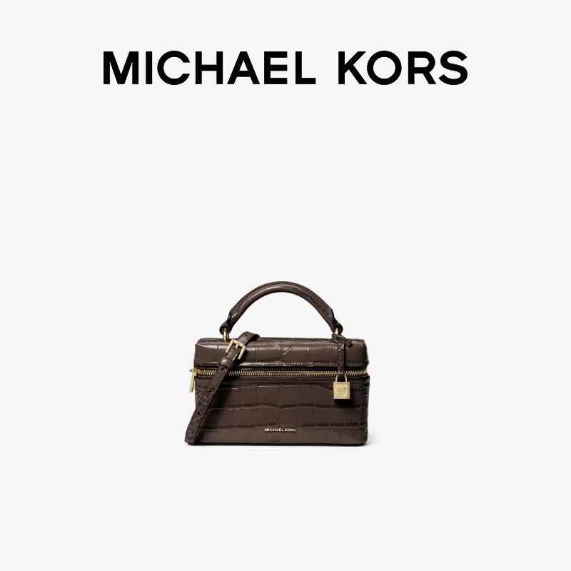 MICHAEL KORS MK Jana 女士超小号鳄鱼纹拉链锁头饰手提斜挎包