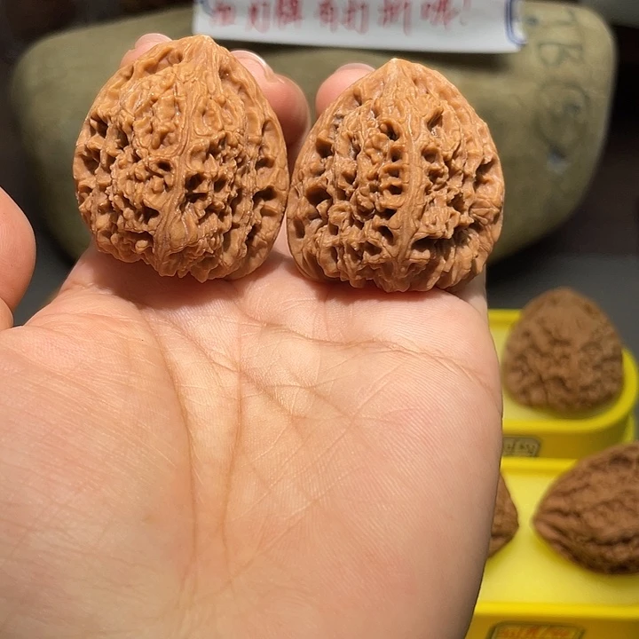 把件文玩核桃5号，37尺全品三角疆