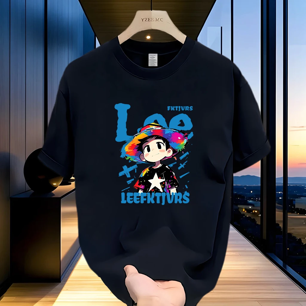 美式痞帅重磅纯棉短袖T恤青年男女款夏季ins潮牌男士圆领百搭上衣