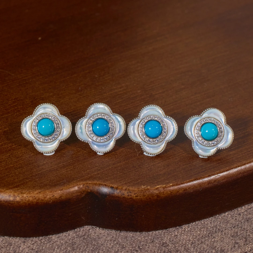 玉峰珠宝丨安娜【稻田】美松耳饰S925镶嵌*W9651多样性发其一