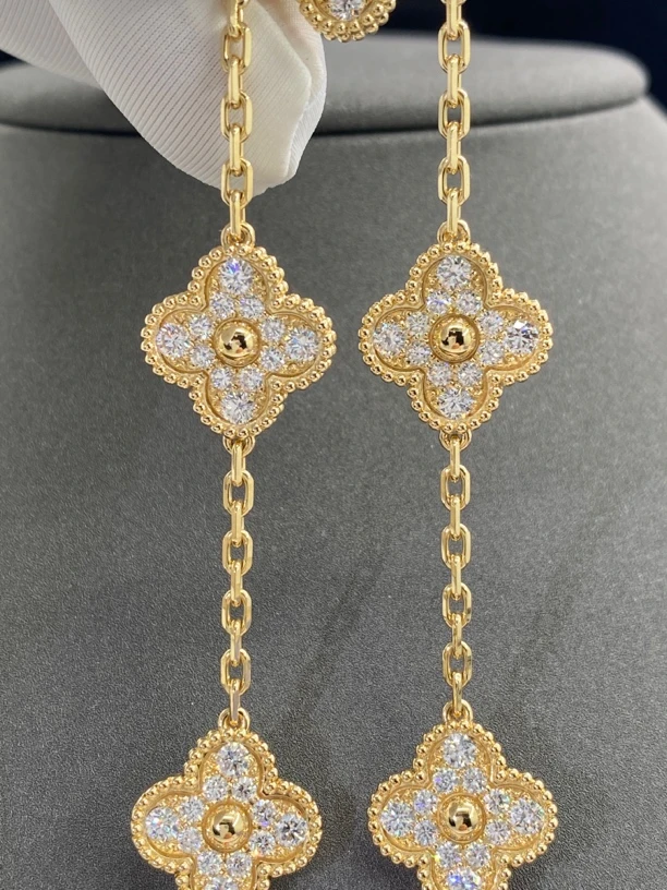 实验室培育钻石18k黄金色满钻五花手链