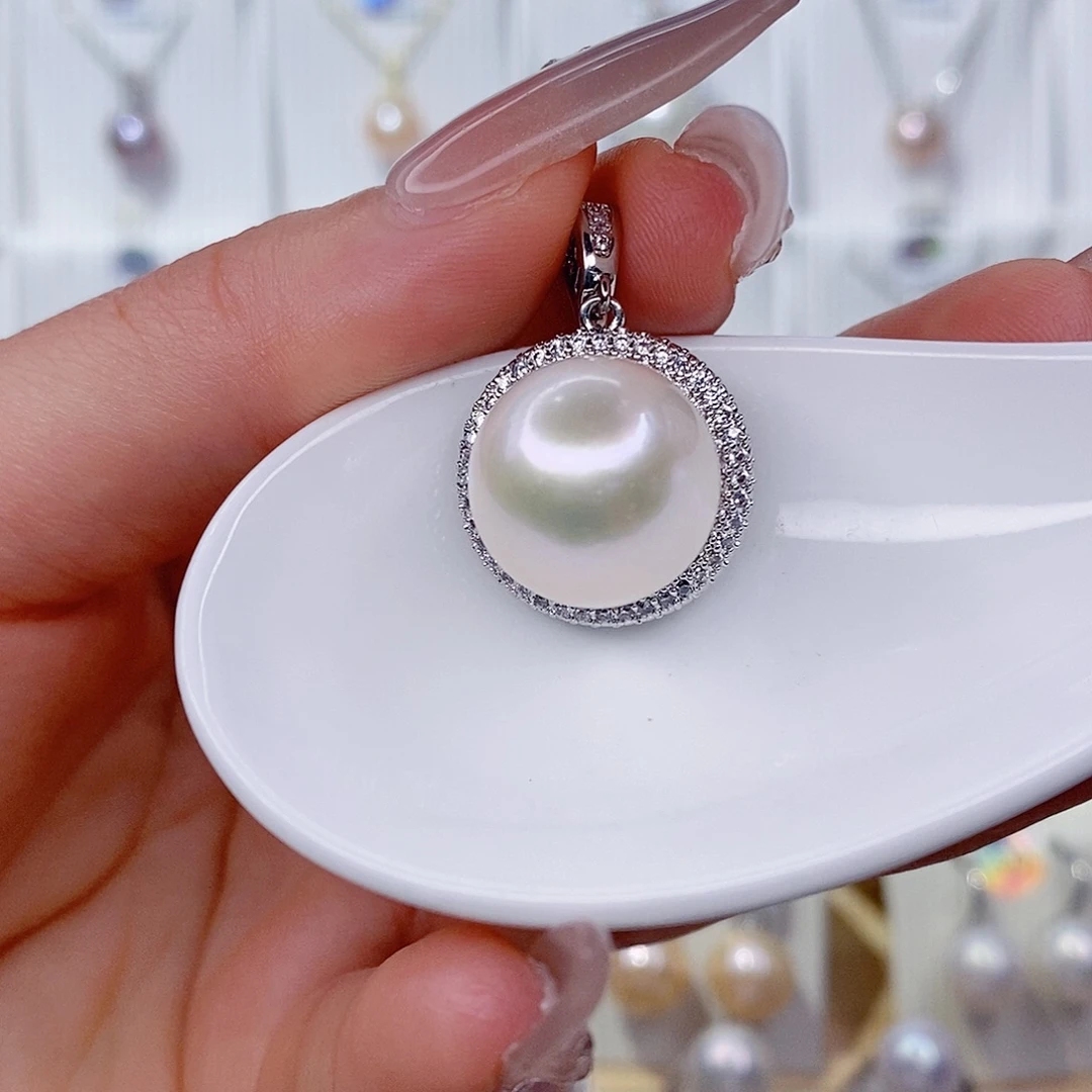 未镶嵌淡水珍珠吊坠(赠链)15➕