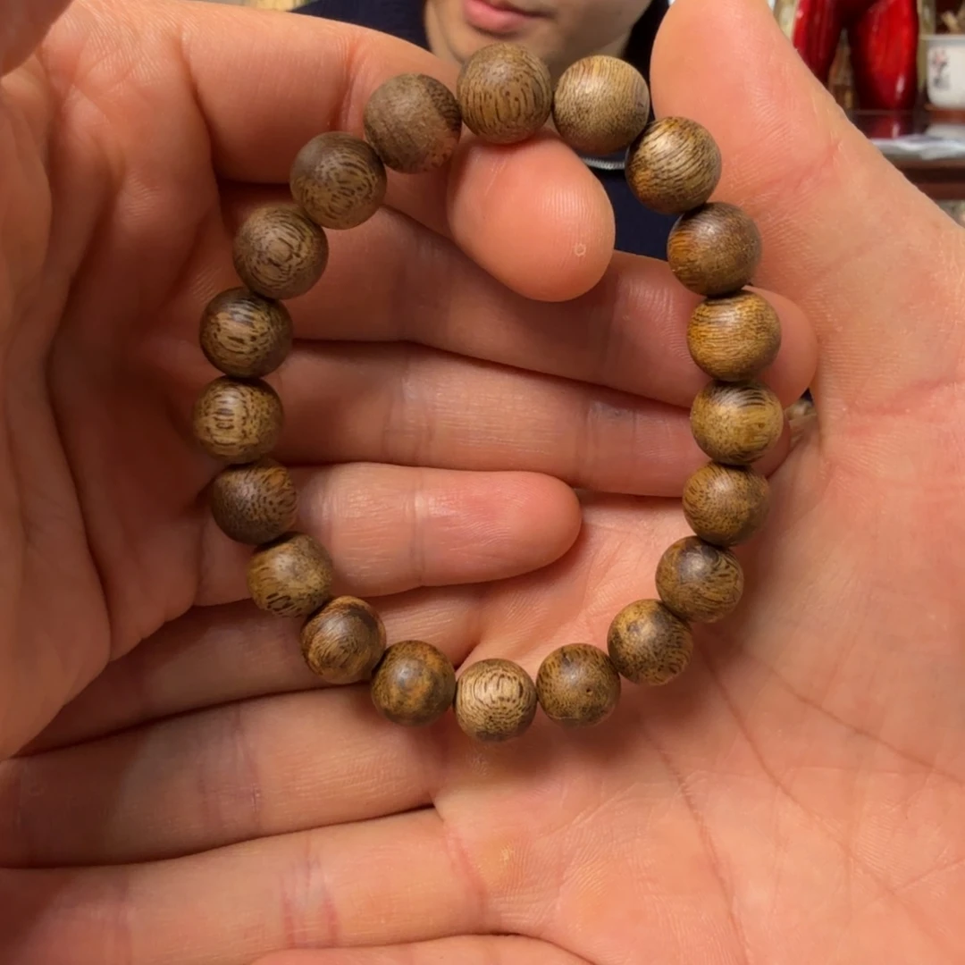 沉香手串每日一漏 10mm圆珠 漏漏漏