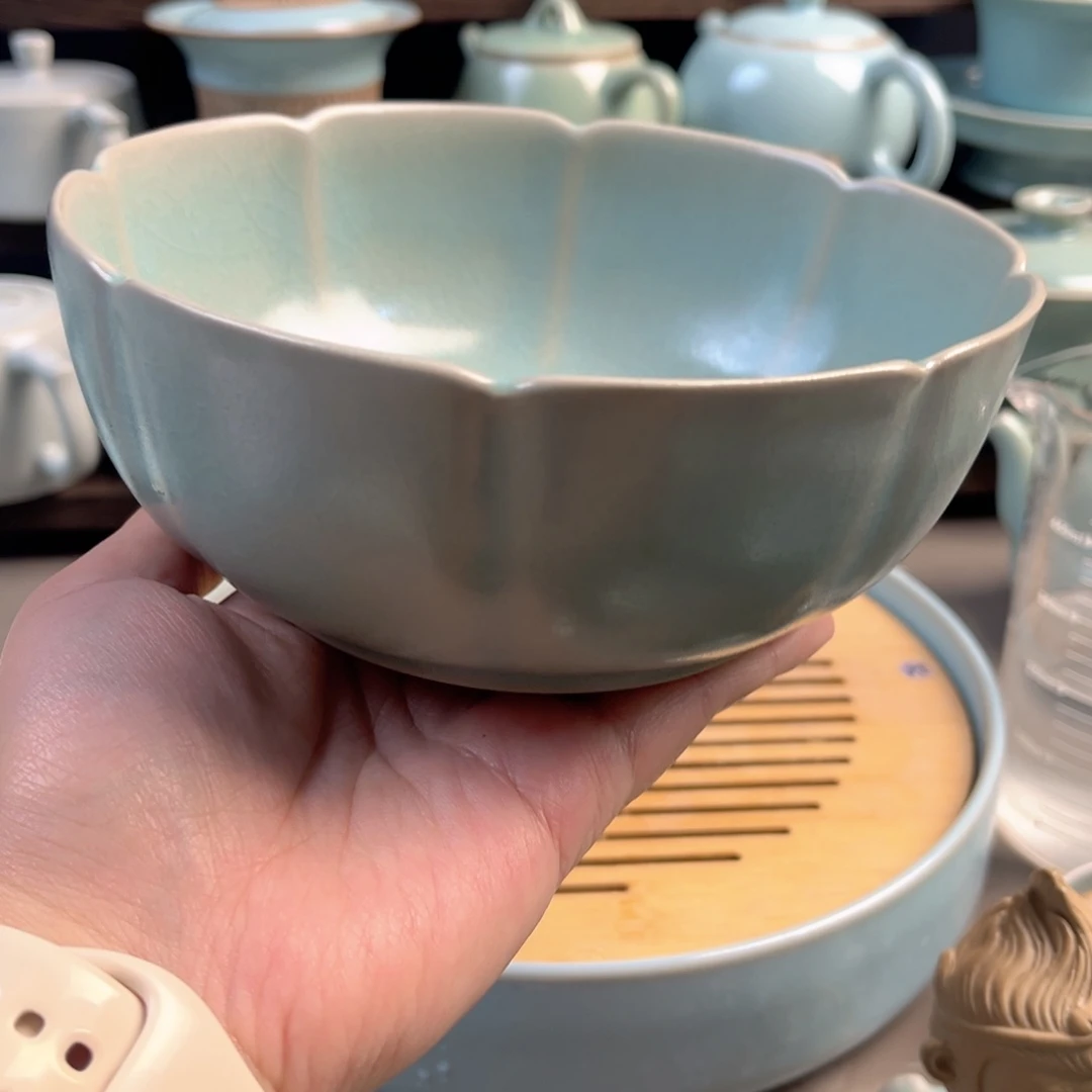 摆件陶瓷仿古釉深口钵