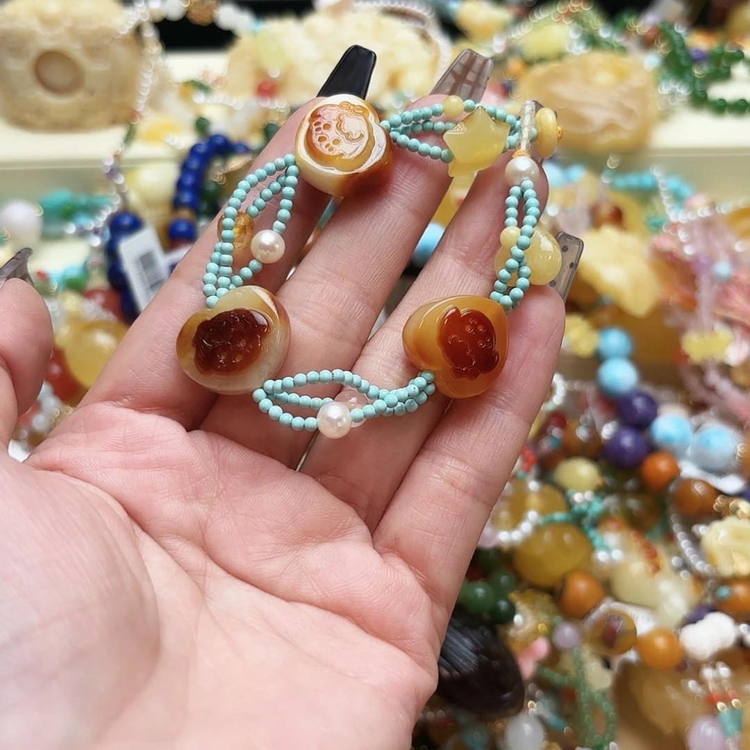 琥珀手链未镶嵌山*✨琥珀