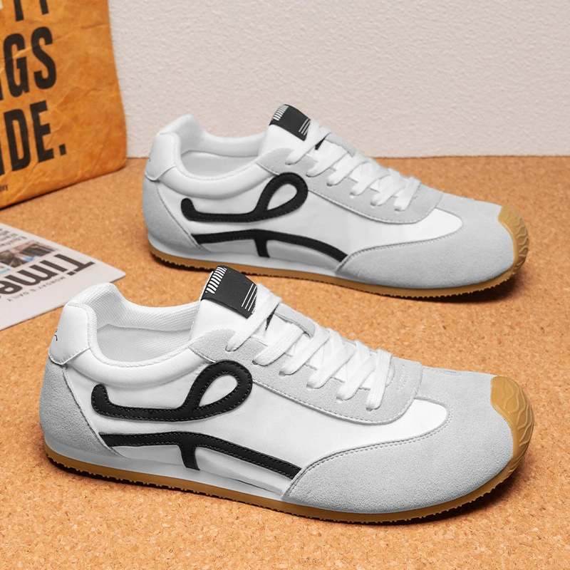 男鞋2025新款夏季透气网面休闲运动青少年轻便耐磨低帮百搭德训鞋