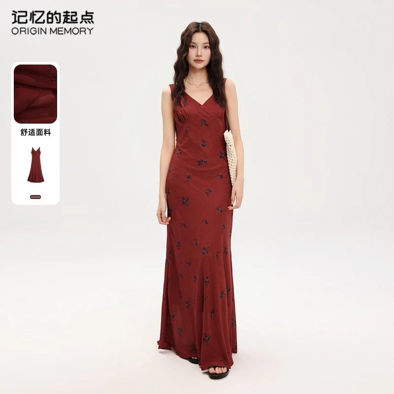 【达人专属】记忆的起点法式吊带连衣裙2025年夏季新款女69GX85213D