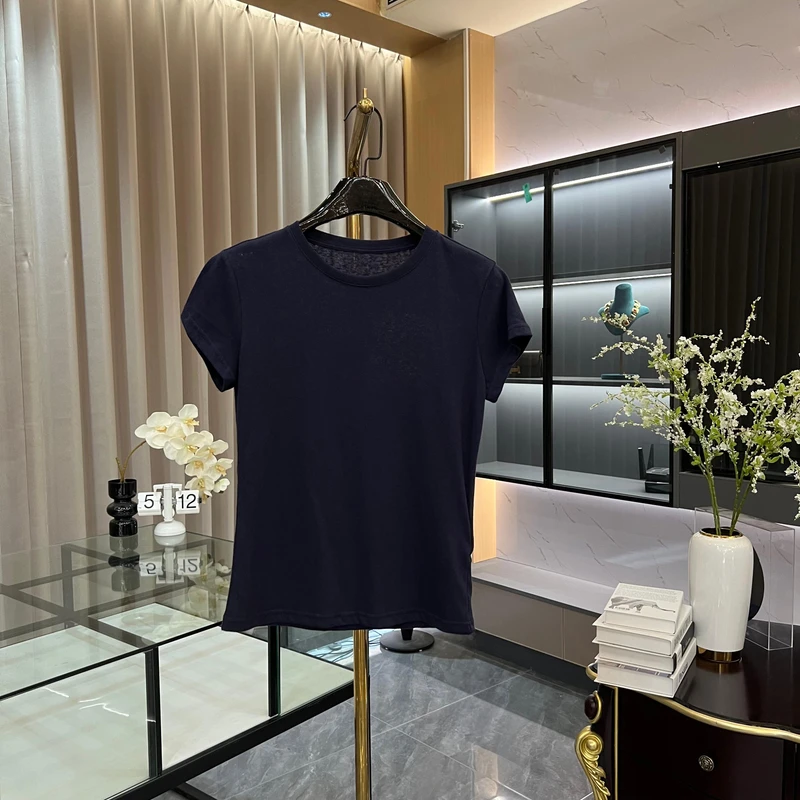 夏季女款薄款透气时尚短T圆领显瘦上衣百搭GK-05