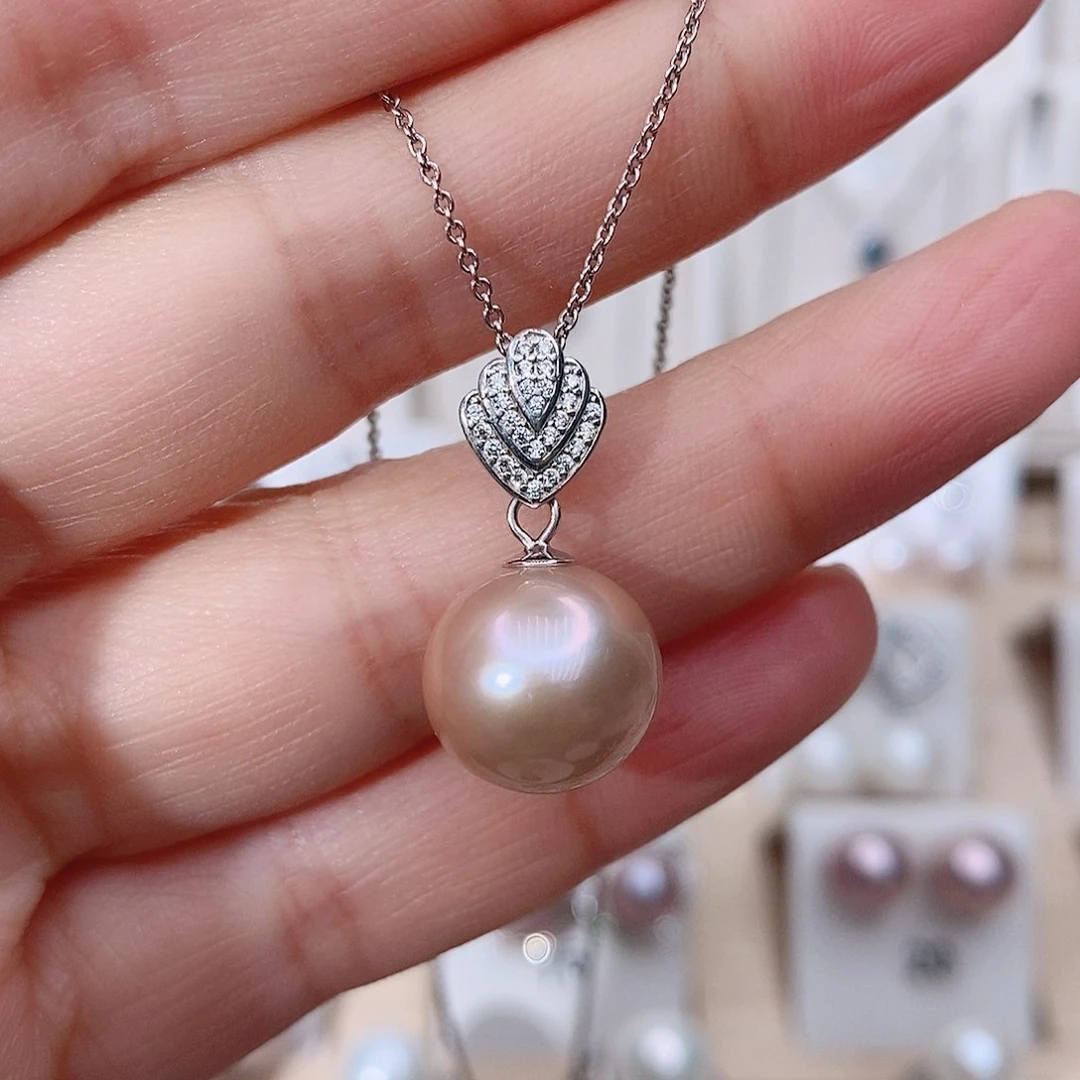颈饰银S925镶嵌淡水珍珠